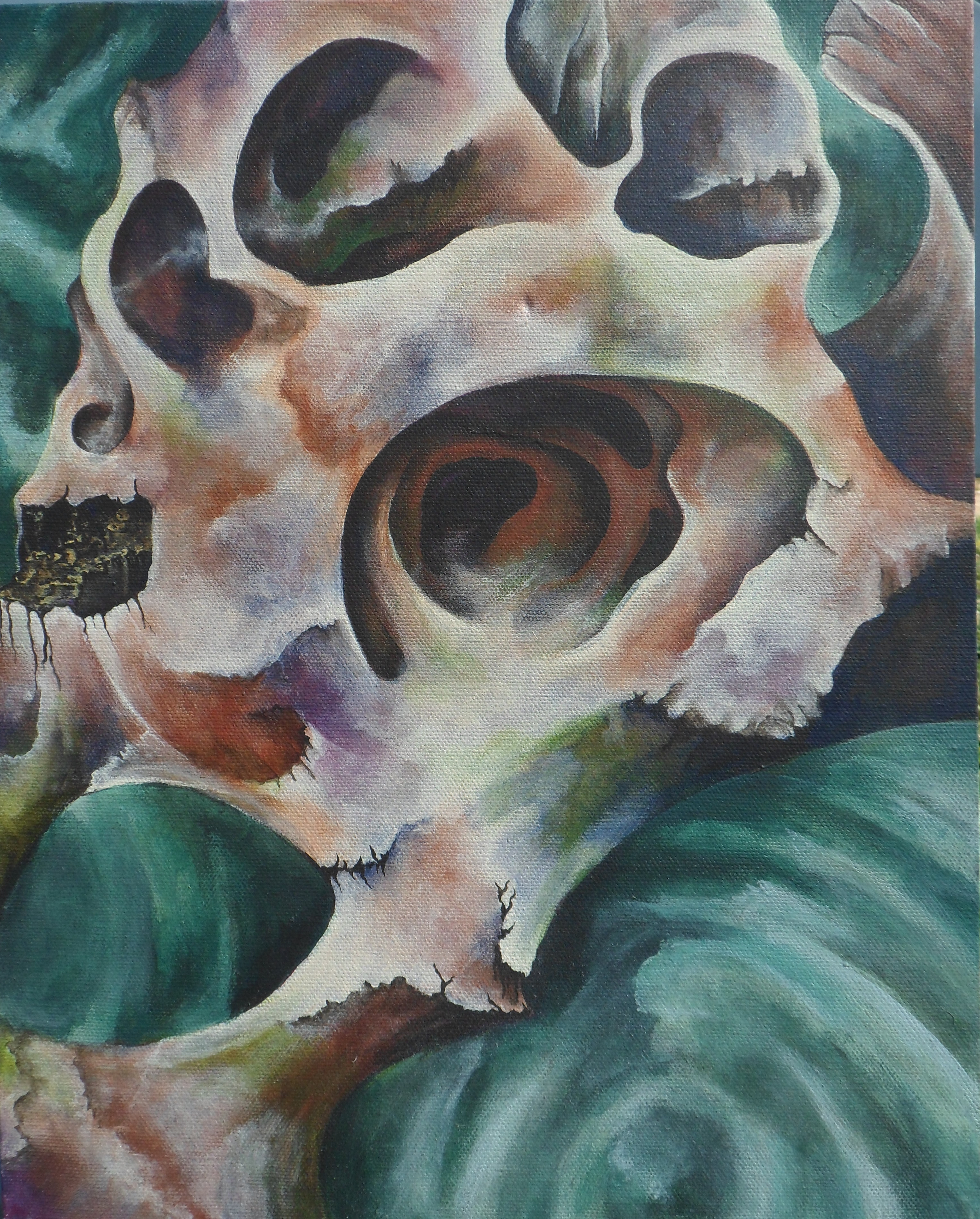 abstract surreal acrylic painting from the bonebred series